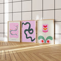 Pink Palette Print Set of 3